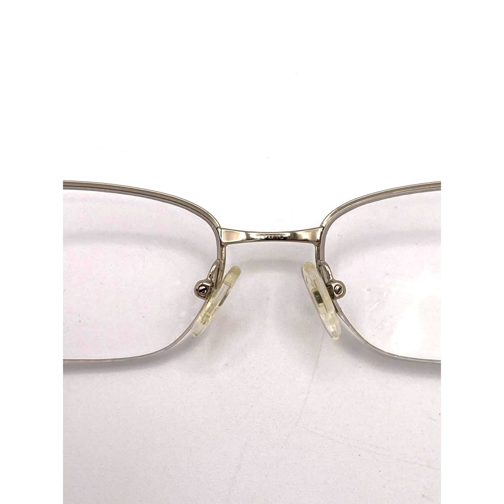 Prada Gold Half Rim Rectangular Glasses Floral Temples VPR52N 53 18 135 w/case - Picture 4 of 10